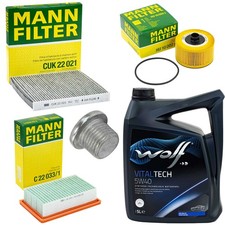 5L Öl Set Inspektion Luft-Innenraum Ölfilter Ölschraube für Smart Fortwo Forfour