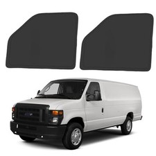 Front Side Window Sun Shade for Silver  Black-Fit Ford E-150 E-250 E-350 E-450