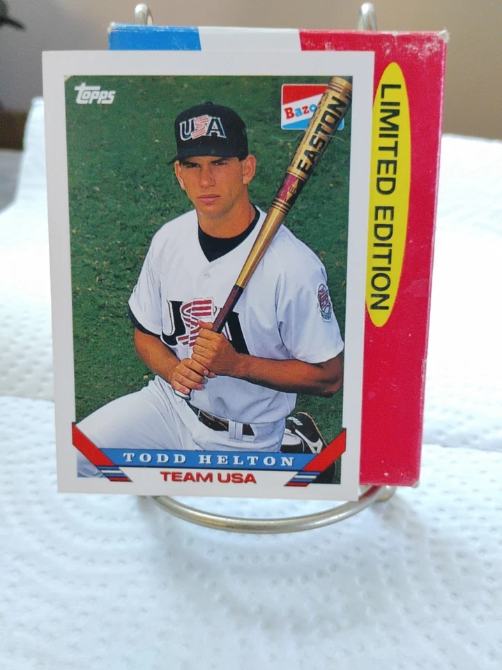 Todd Helton - Rookie RC HOF - 1993 Topps Bazooka Team USA #11 - NM/Mint Beauty - Image 3 of 4