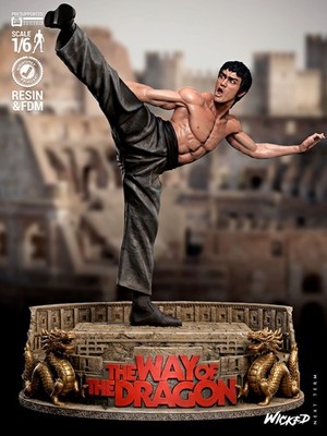 Bruce Lee unbemalter Modellbausatz - 3D gedruckte Resin Figur - mehrere Maßstäbe