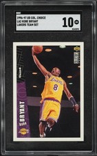 1996 Collector's Choice Lakers Team Set Kobe Bryant ROOKIE #LA2 SGC 10 GEM MINT