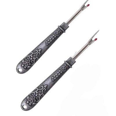 2Pcs Antique Vintage Seam Ripper, Vintage Thread Tool, Metal Thread Ripper Un...