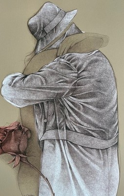 Bruno Bruni Signierte nummerierte Original Lithographie 1989- La Promessa Erotik