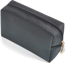 PU Leather Cosmetic Bag for Women Minimalism Makeup Bag for Daily Use Portable S