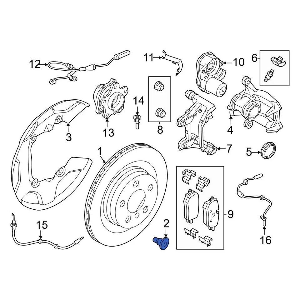 For Mini Cooper 2014-2024 Mini 34211161806 Disc Brake Rotor Set Screw Foto 3 de 4