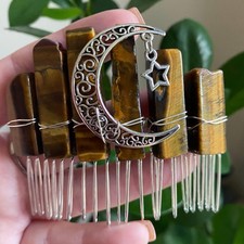 Crystal Moon Hair Slider Pin