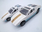 VINTAGE CORGI TOYS 271 GHIA 5000 MANGUSTA WITH DE TOMASO CHASSIS PAIR 1969