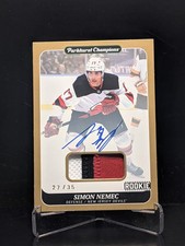 2023-24 Parkhurst Champions SIMON NEMEC Gold Patch Autograph /35 RC RPA #16