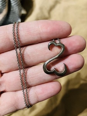 Jane Seymour 1'' Classic Open Hearts 925 Sterling Silber Anhänger 925 dünne Kette 