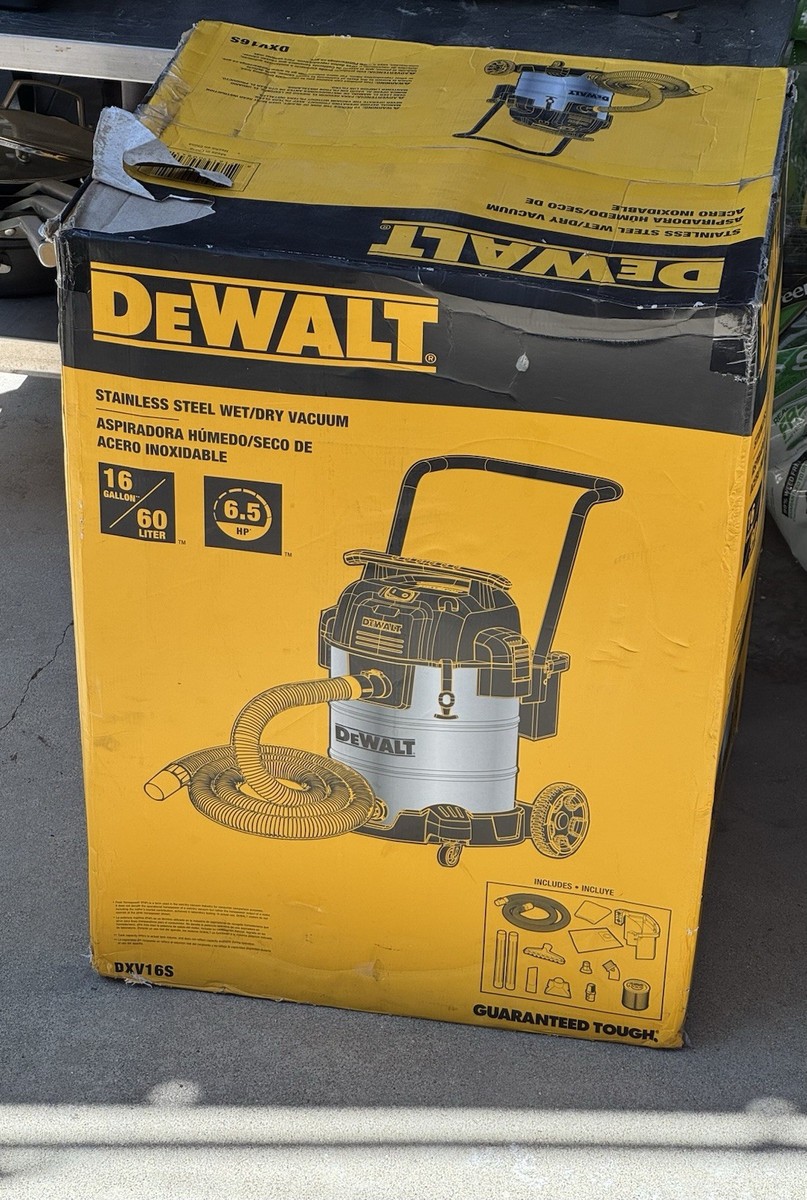 DEWALT DXV16S 16 Gallon Wet/Dry Vacuum Cleaner Shop Vac