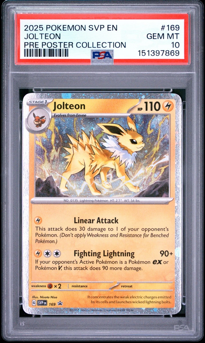 Pokémon TCG Grade 10 Jolteon Individual Collectible Card Game