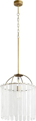 Pendant Light CYAN DESIGN LINDEN 1-Light Antique Bronze Iron Glass Medium E26 - Picture 1 of 3