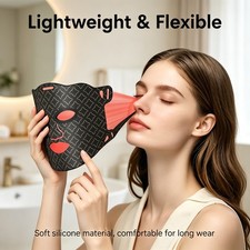 Red Light Therapy Mask for Face, Black  LED Face Mask Light Therapy, 3 Modes  p