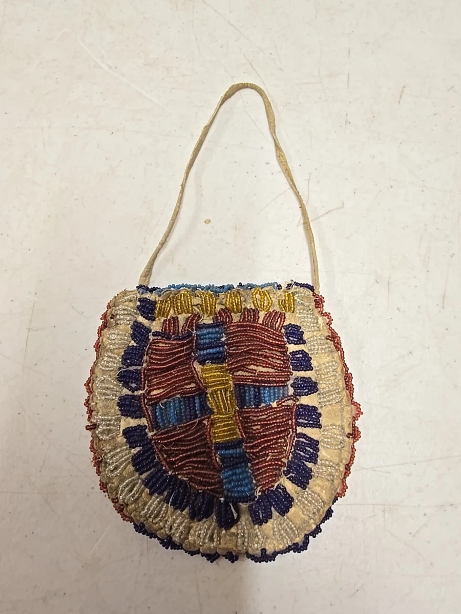 Indian Beaded Bag In Us Native American Beads & Beadwork (1800