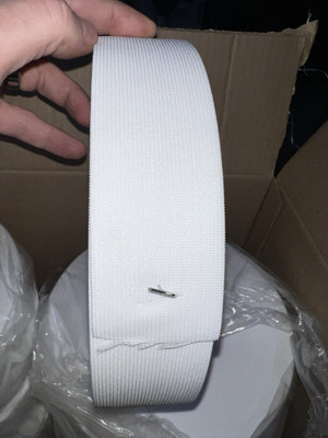 White HD Elastic Mil-Spec Trim 50yd Roll 2in