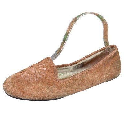 UGG Australia Alloway Women's Chestnut Suede Flats Size 7 Medium Cozy Sheepskin