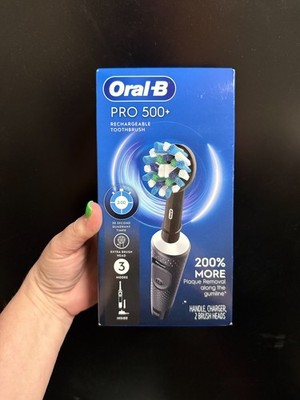 Oral-B Pro 500+ PLUS Model Electric Toothbrush with 3 Modes and 2 Brush Heads
