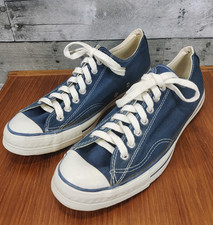 Vintage 1960's Converse All Star BLUE Low Top Canvas Shoes Mens 11--Hardly worn