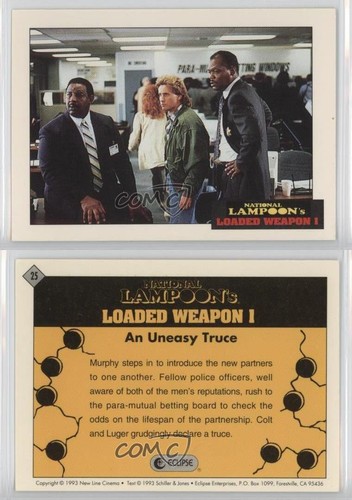 1993 Eclipse National Lampoon's Loaded Weapon 1 Emilio Estevez #25 0b6 - Zdjęcie 3 z 3