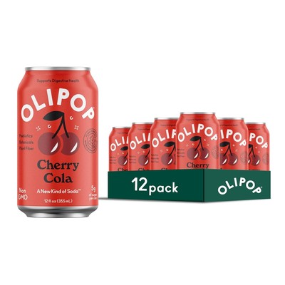 OLIPOP Prebiotic Soda Pop, Cherry Cola, Pantry Pack Packed with Prebiotics,... 