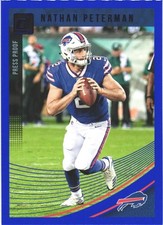 2018 Donruss Press Proof Blue #65 Nathan Peterman Buffalo Bills