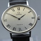 Montre habillée unisexe vintage 1974 Omega Geneve Cal.625 Roman ovale...