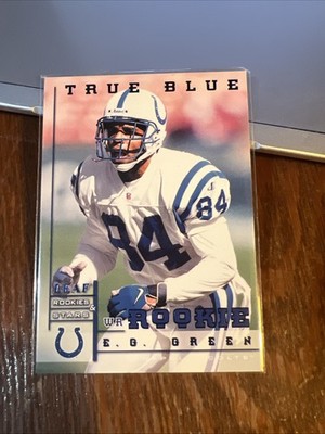 E.G. Green 1998 Leaf Rookies & Stars True Blue Rookie RC #204 /500 Colts FSU