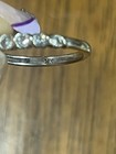 14K White Gold Prong-Set Round Diamond Band Ring Size 7 Signed — photo 3