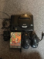 Sega Mega Drive Game Console 16-BIT PAL 2 Controllers with toe jam & earl Tested