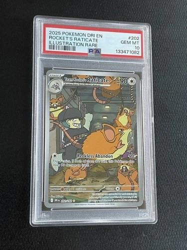 Pokemon TCG Team Rocket’s Raticate 202/182 – Destined Rivals – PSA 10 New Slab