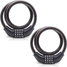 Catena Bici Antifurto Con Lucchetto Combinazione 4 Cifre (2 Pezzi), Lucchetti Mo