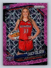 2025 Panini Prizm WNBA #145 Lucy Olsen Pink Velocity Prizms #/79