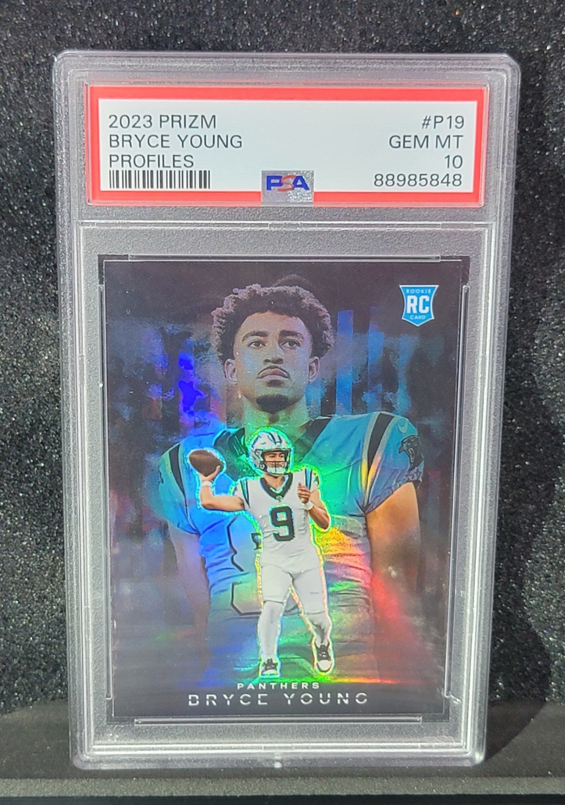 2023 Panini Prizm Bryce Young Rookie Profiles SSP PSA 10 Pop 17 Case Hit Rare