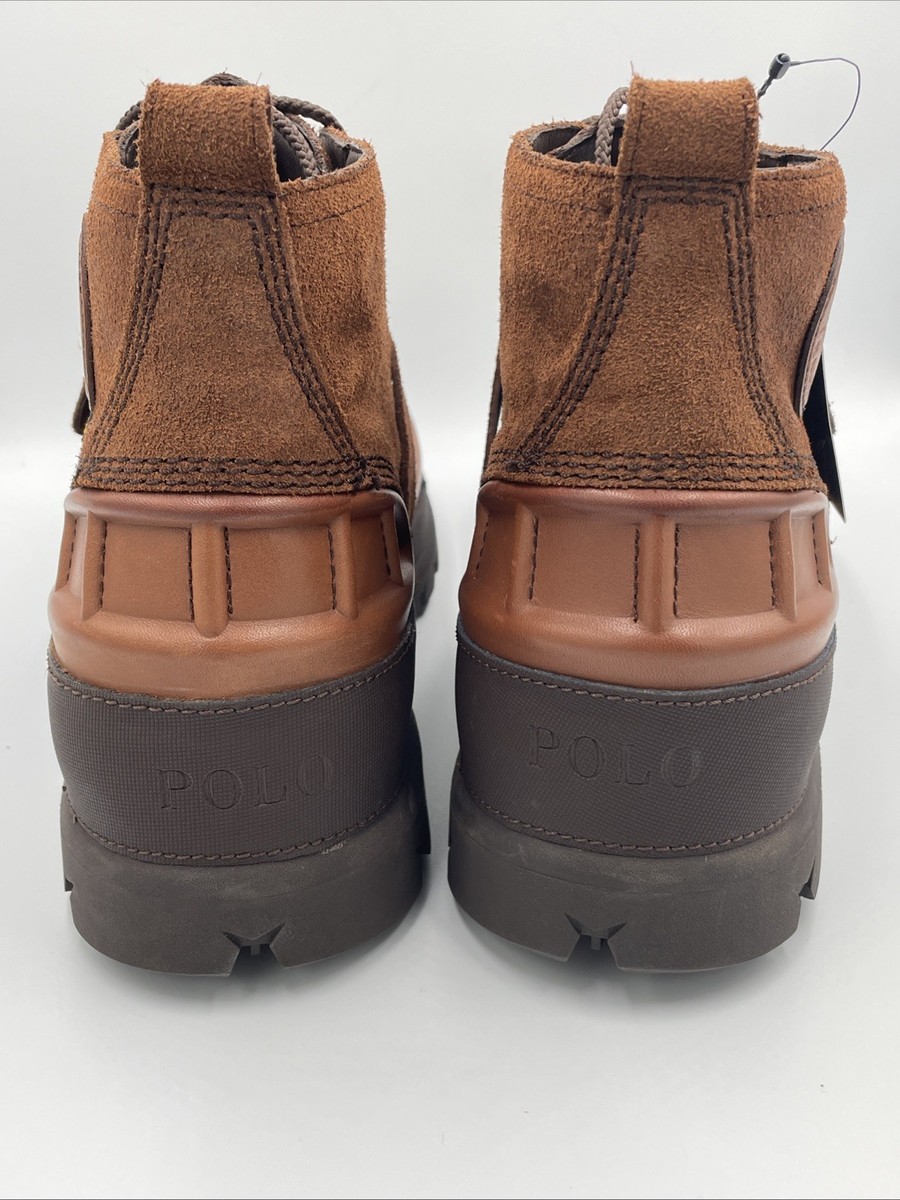 Polo Ralph Lauren Oslo Buckle Waterproof Lace Leather Boots Brown Men’s 8D NEW Polo Ralph Lauren Oslo Low buckle waterproof leather boots  main image 2