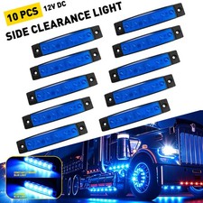 10x 3.8 Blue Led Side Marker Light Waterproof Trailer Truck Clearance Lamp 12v