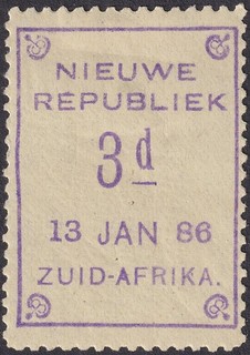 New Republic 1886 3d Violet on Yellow Mint SG4 cat £90 with 13 Jan 86 Date