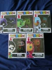 Funko Pop Television Teen Titans Go Set Of 5 107-111 Robin Cyborg Raven Original