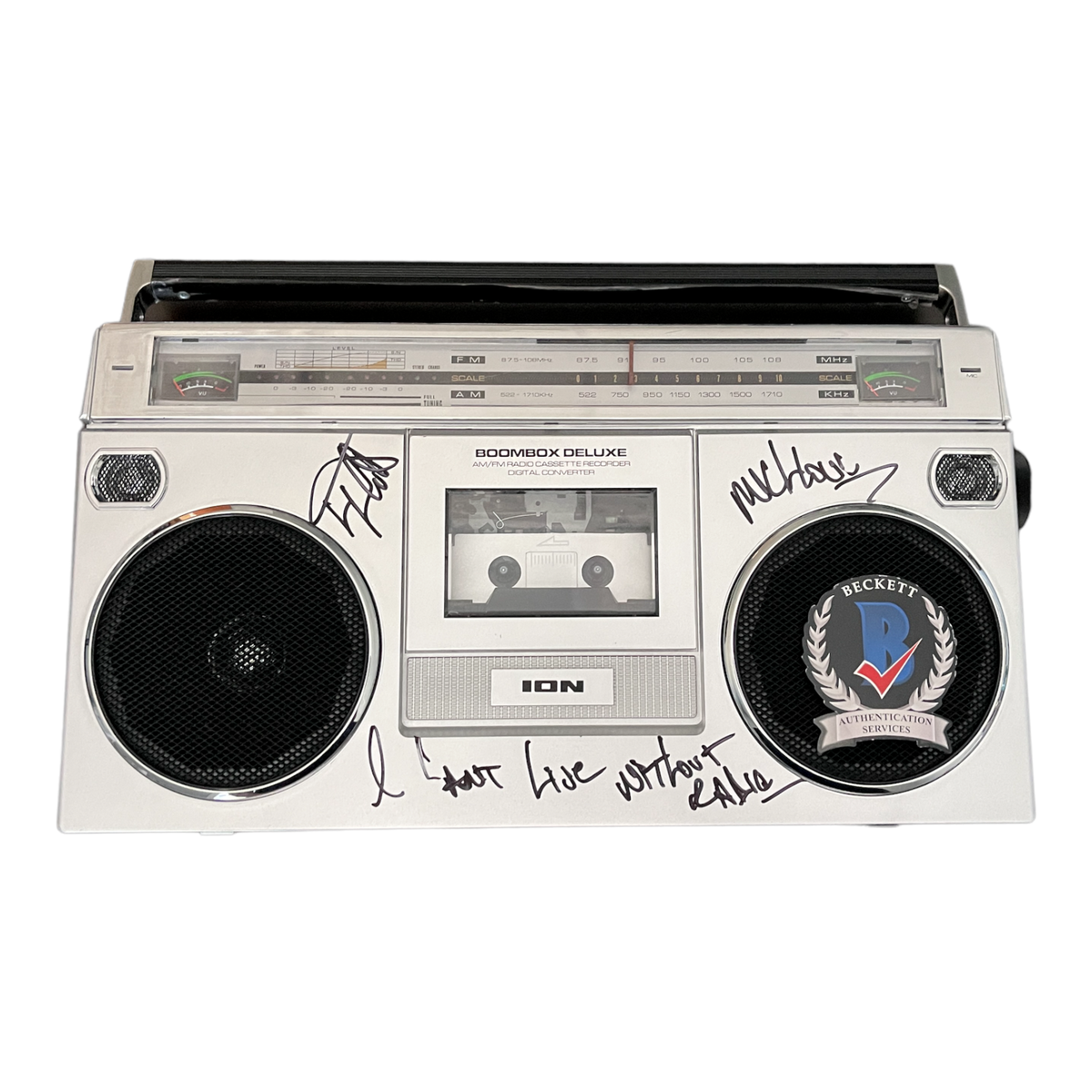 RAP LEGEND LL COOL J SIGNED AUTOGRAPH FULL SIZE BOOM BOX BECKETT