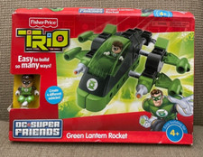 FISHER PRICE TRIO DC SUPER FRIENDS GREEN LANTERN ROCKET NEW 
