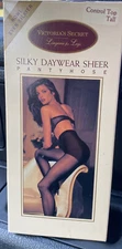 VIntage Victoria's Secret Silky Daywear Sheer Pantyhose Control Top Tall White