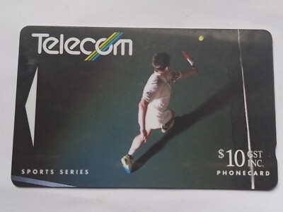 Vintage Retro Phonecard New Zealand Telecom Tennis #10 sports