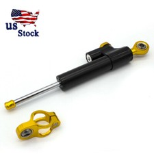 Universal Motorcycle BlackSteering Damper Stabilizer Adjustable Aluminum