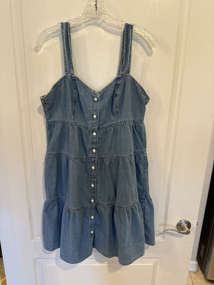 levi's sleeveless denim dress Iconic Sleeveless Dress - Light Wash