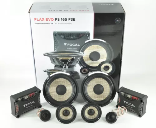 FOCAL PS 165 F3E FLAX, TOP QUALITY 3-WAY 6.5" + EXCLUSIVE ALUMINIUM SILVER PODS
