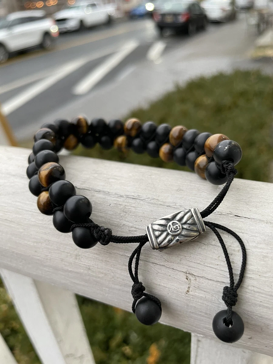 Tiger Eye Beaded Bracelet Men Minimal Bracelet Ethnic 