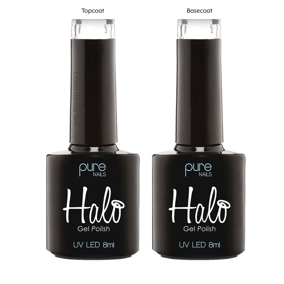 HALO GEL NAILS Halo Gel Polish Topcoat & Basecoat Duo Set (2 X 8ml)