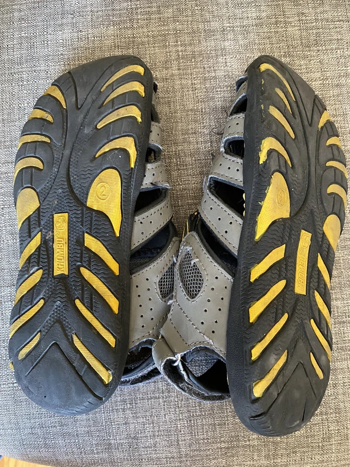 Sandalias Khombu Talla 2 Jóvenes Niños Gris Amarillo Negro Zapatos Kyle 1182623 Foto 3 de 4