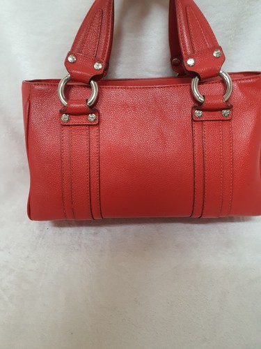 AUTHENTIC MCM Red Leather Tote Bag - Picture 10 of 21