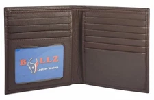 RFID Signal Blocking Large Hipster Bifold Credit Card Id Men's Wallet Euro Brown