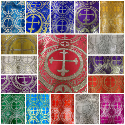 Metallic Church Brocade Fabric, 58' wide, sold by yard
